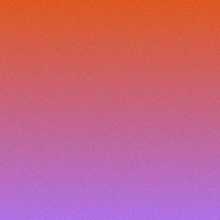 Texture of fine grain noise transitioning in a gradient from orange at the top to purple at the bottom.